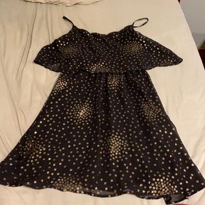 Black and gold dress